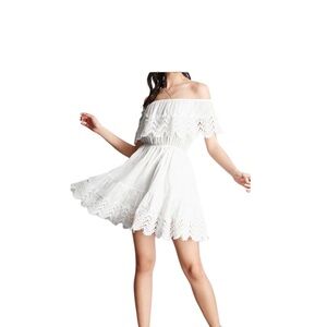 Forever 21 
Elegant White Dress with Lace Hem